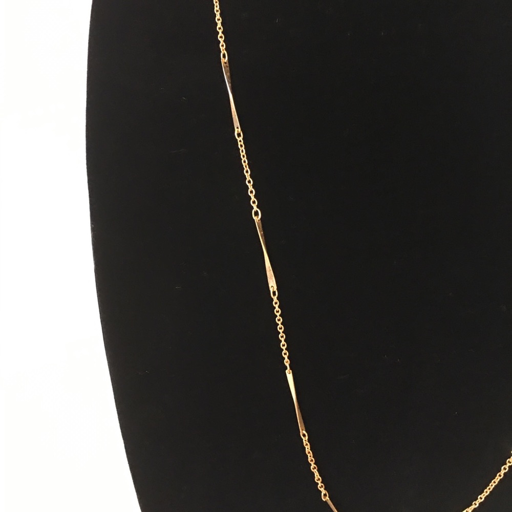 Vintage Avon Twist Bar & Chain Necklace Gold Tone